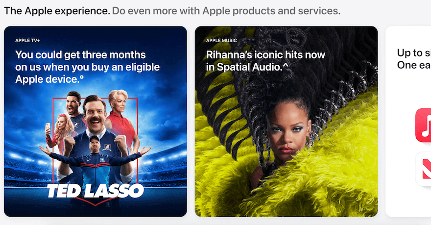 Apple website screenshot