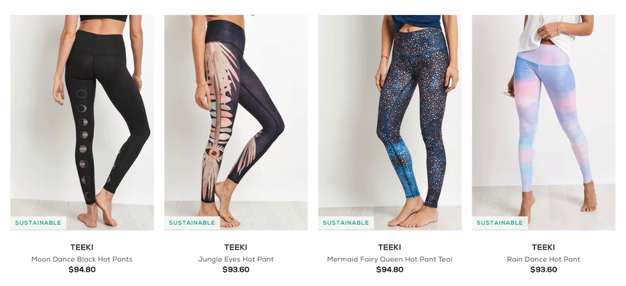 Print on demand leggings on Teeki's shop