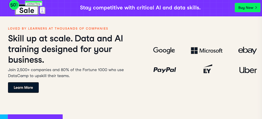 DataCamp website screenshot