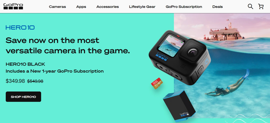 GoPro website homepage