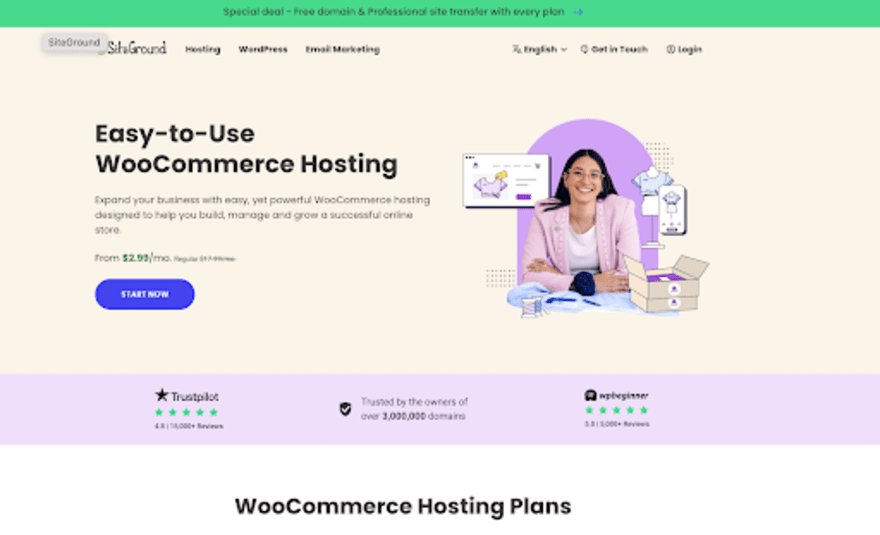 SiteGround WooCommerce hosting